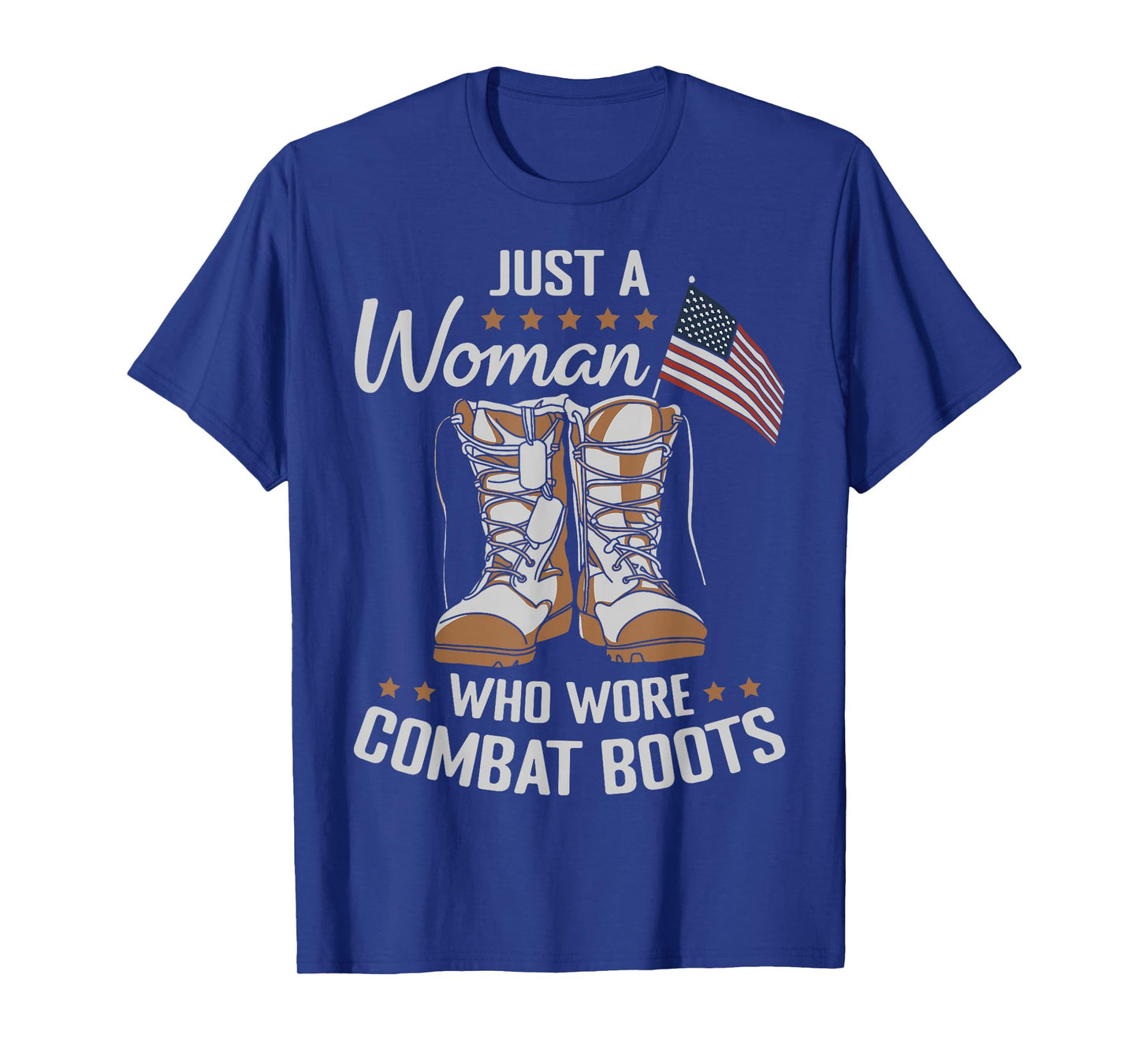 Female Veteran Flag Boots Women Veteran Mother Grandma T-Shirt