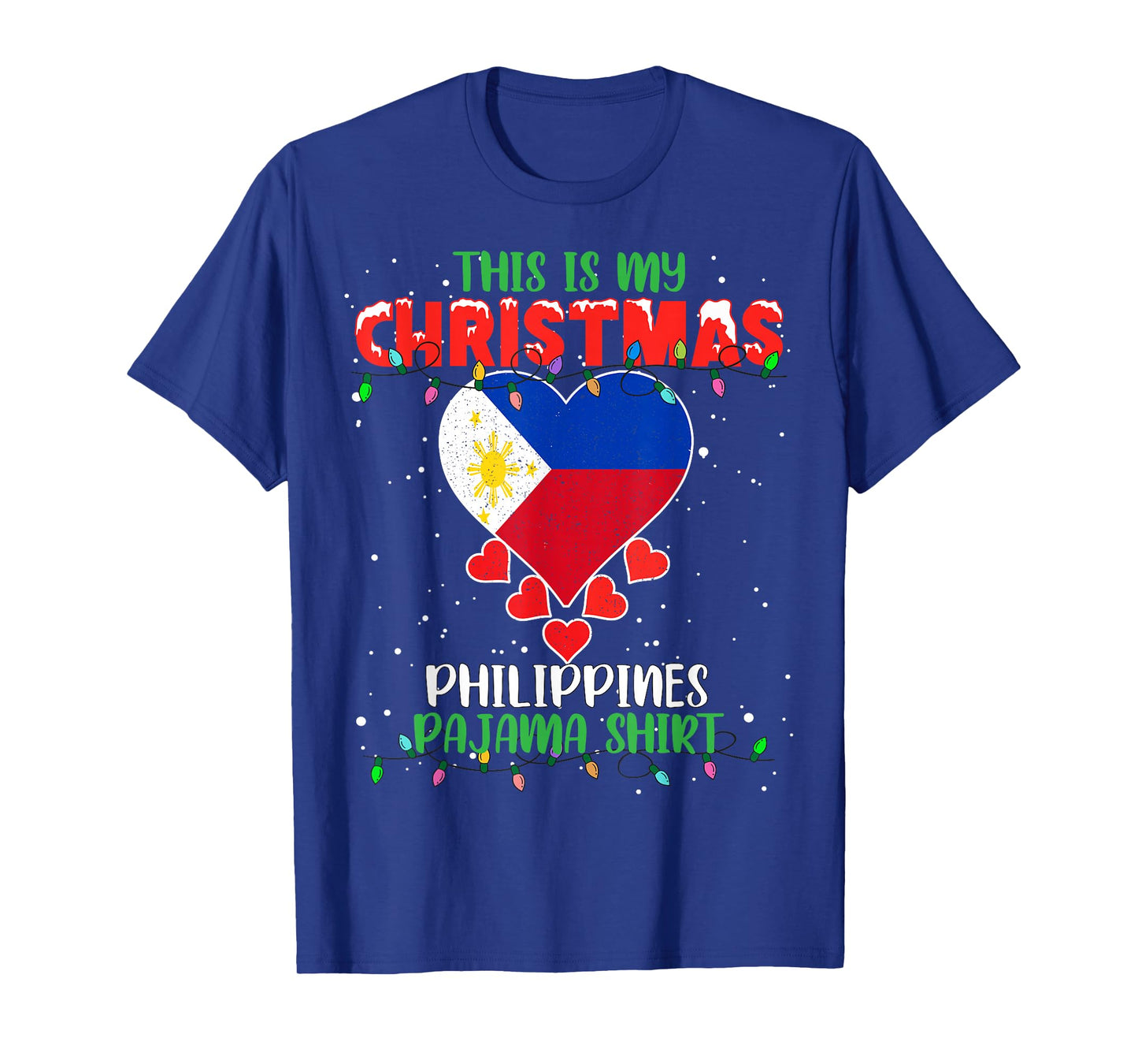 This Is My Christmas Lights Love Philippines Flag Pajama T-Shirt
