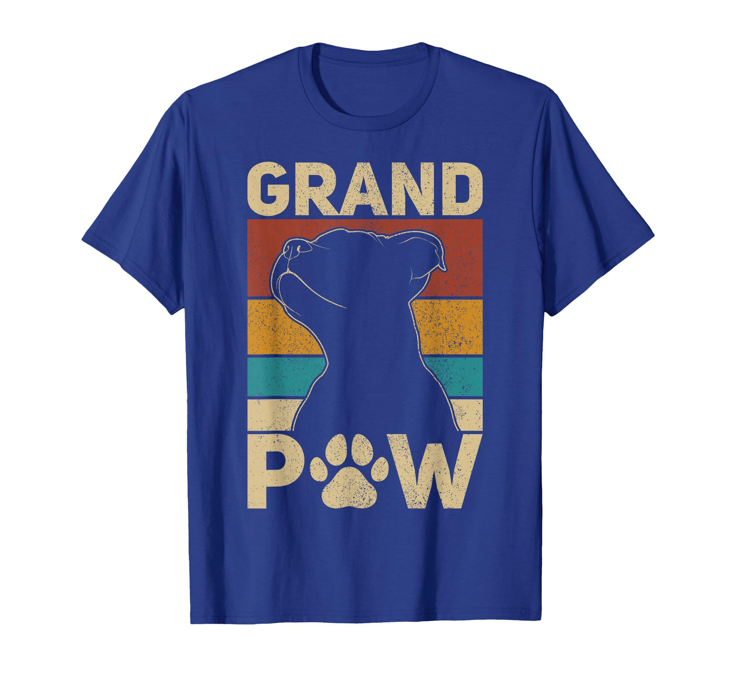 Grandpaw Dog Grandpa Funny Dog Lover Grandfather Men Pitbull T-Shirt