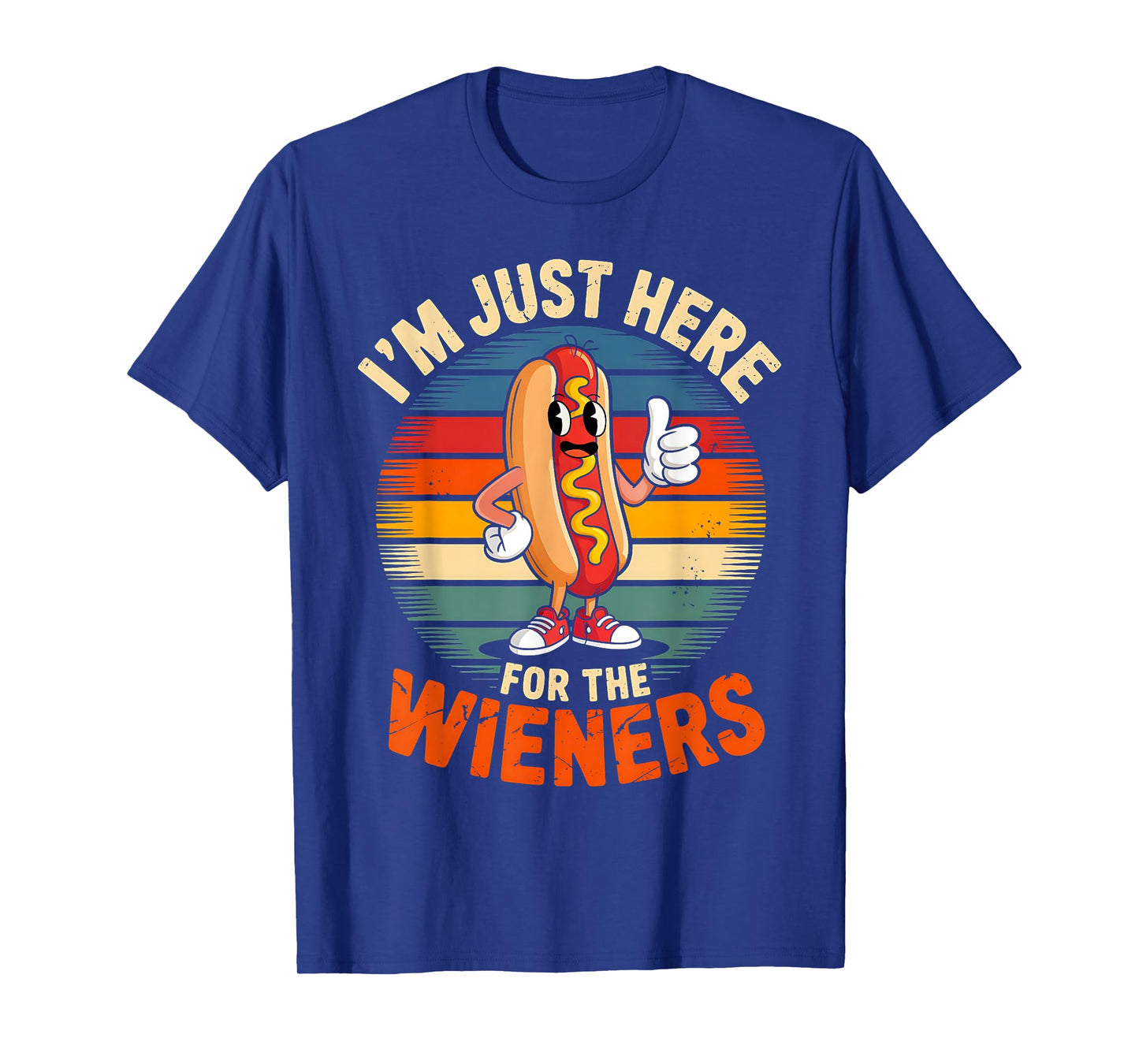 sunset 4th of July Hot- Dog I’m Just Here For The Wieners T-Shirt for Men Women