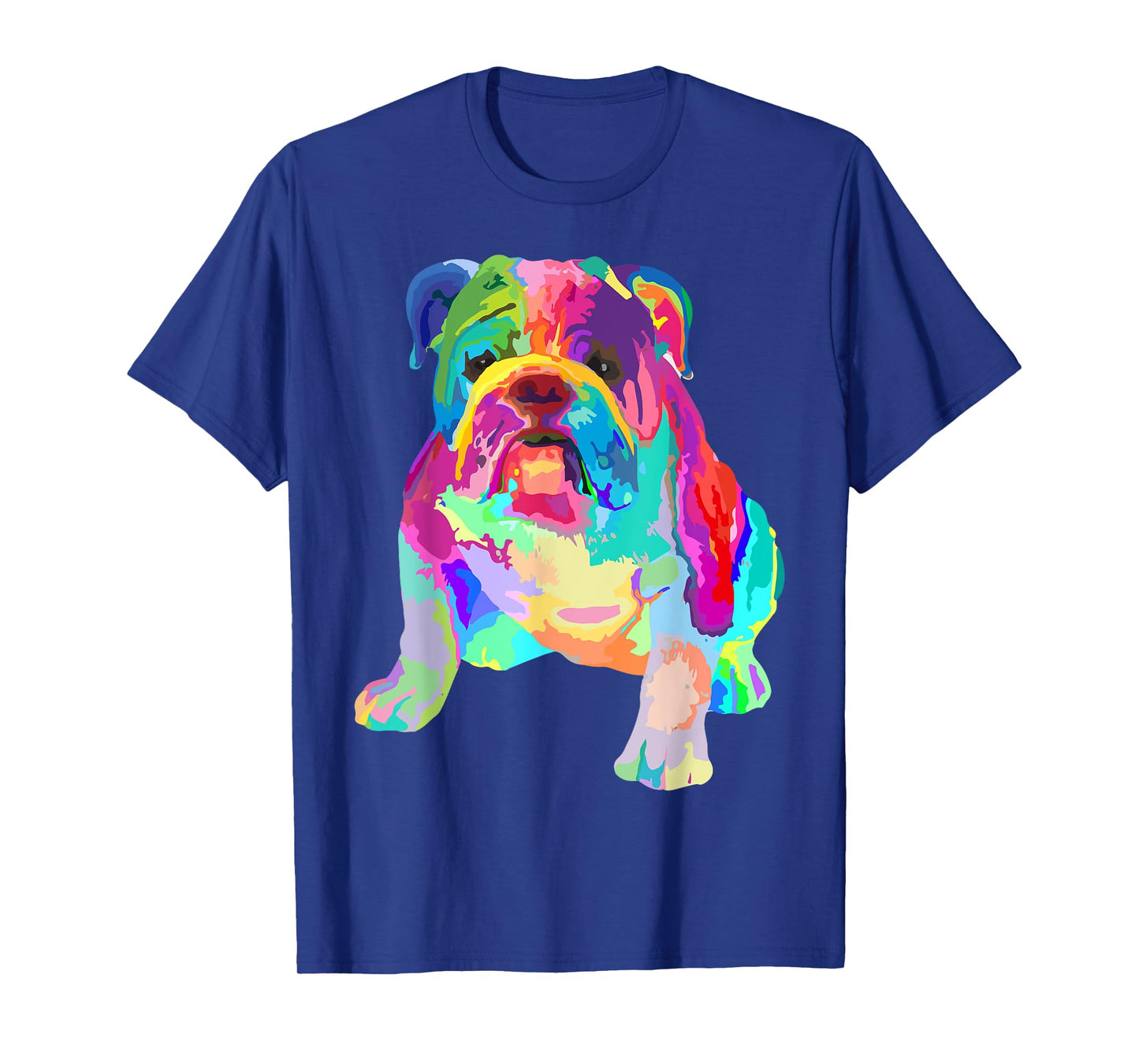 Dog Lover Gifts Womens Colorful Cool English Bulldog Mens T-Shirt Small