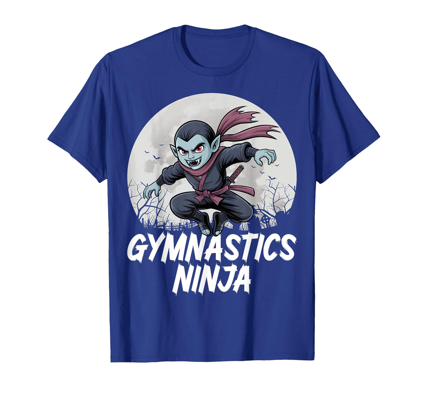 Gymnastics Ninja Martial Arts Flipping Spooky Halloween T-Shirt