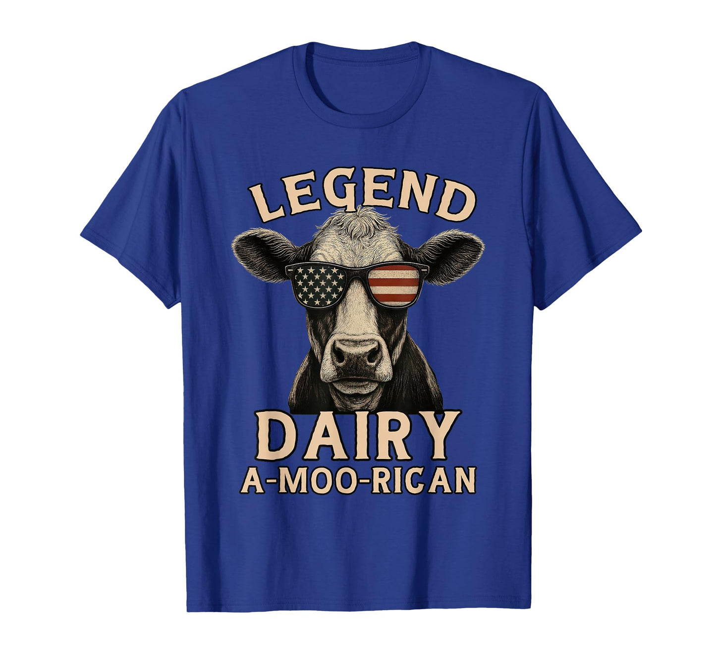 Legend Dairy A-Moo-Rican Funny Patriotic Farmer T-Shirt