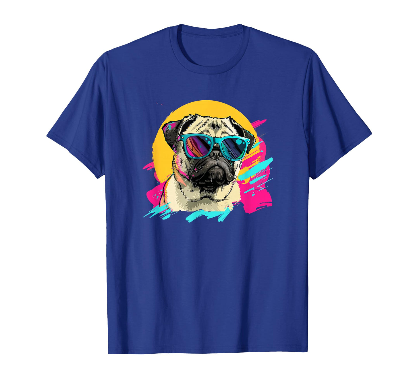 Funny Mens & Womens Retro Vintage 80s Pug Lover T-Shirt