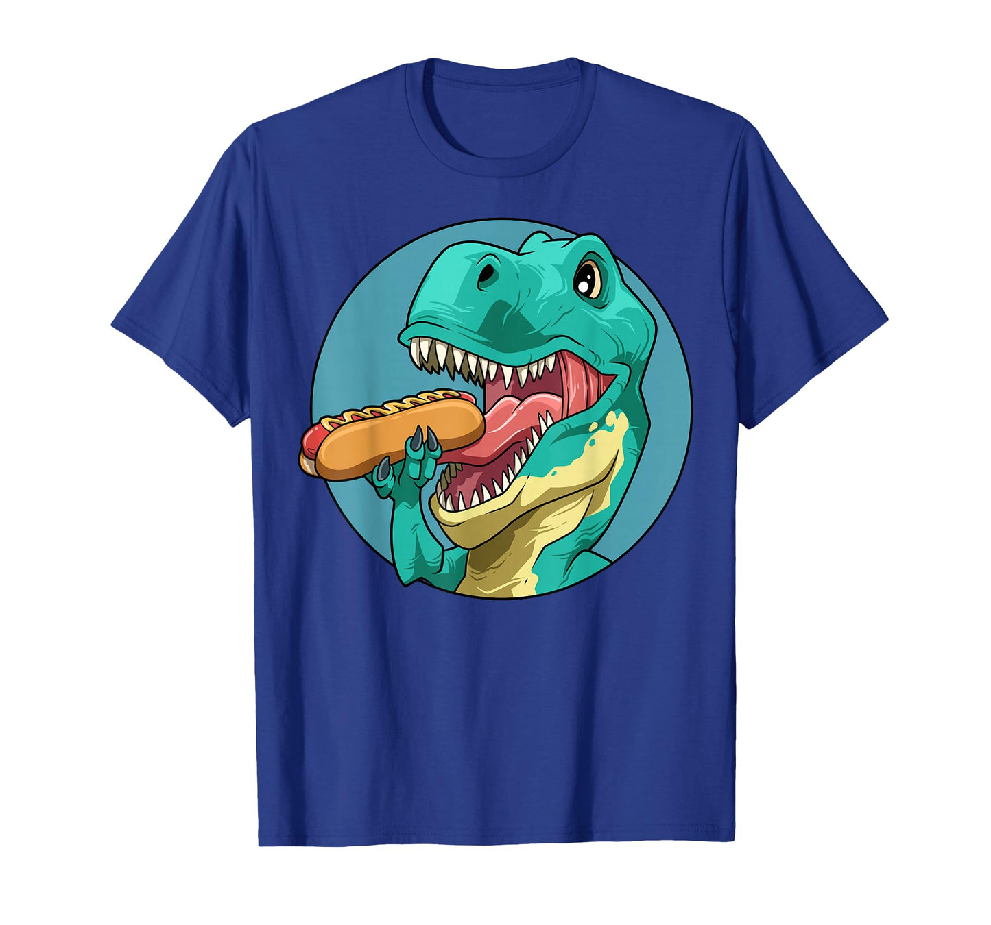 Dinosaur And Hotdog T-Rex Hot Dog T-Rex Eating Hot Dog T-Shirt