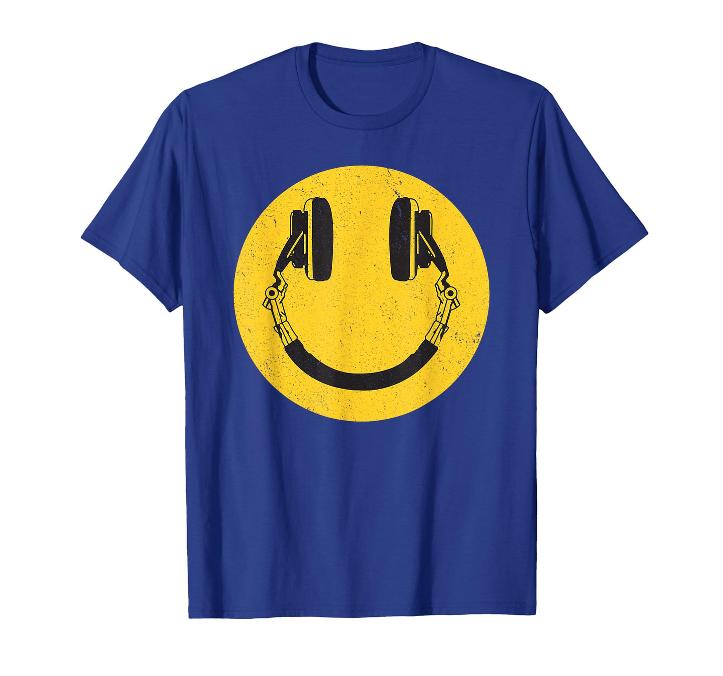 Retro Smile Music Face Headphones 90s Men Women Kids Vintage T-Shirt