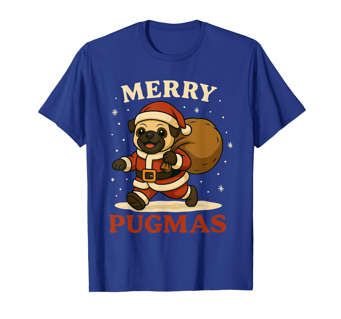 Merry Pugmas Tee Funny Cute Pug Dog Christmas for Snta Pug T-Shirt