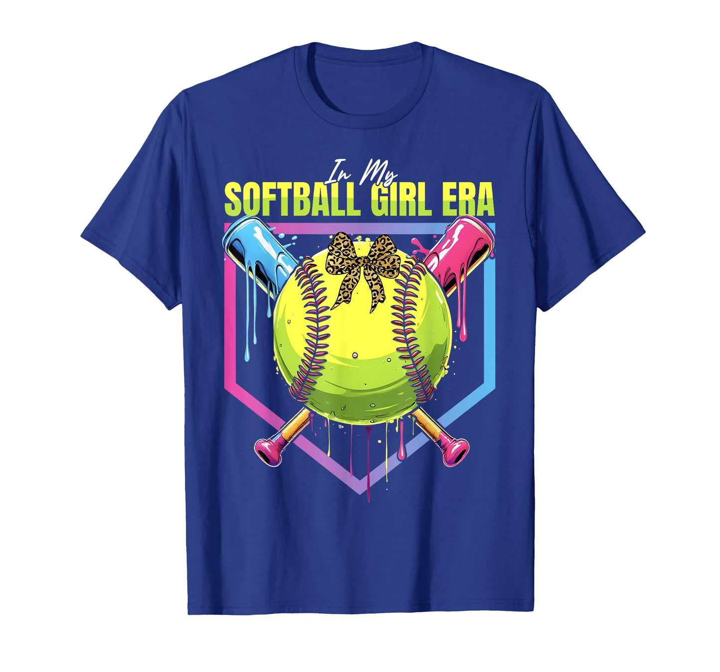 Softball Drip In My Softball Girl Era Sports Game Day T-Shirt