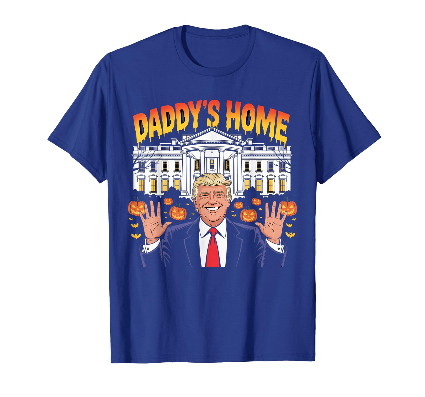 Funny Halloween 2025 Patriot Daddy's Home White House USA T-Shirt