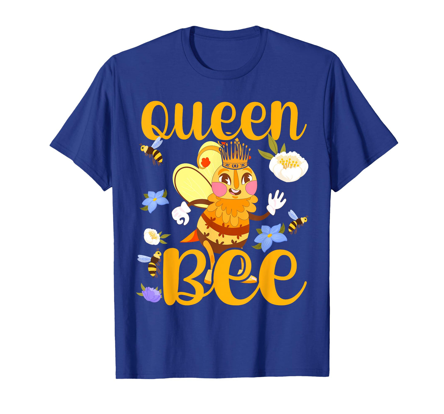 Queen Bee Crown Women Girls Mom Wife Daughter Honeybee T-Shirt