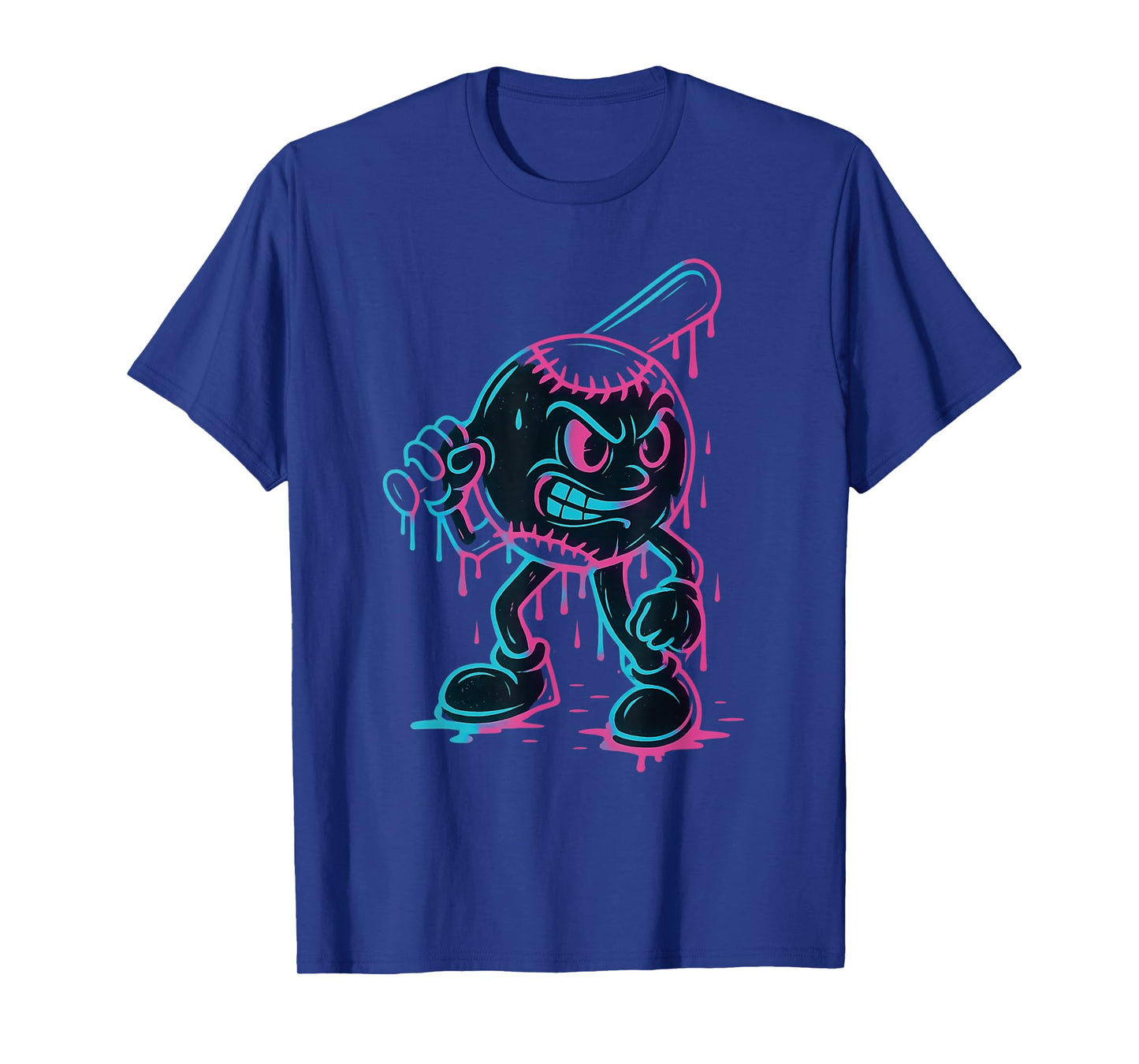 Baseball Home Run Boys Girls Cool Ice Cream Drip Baseball T-Shirt
