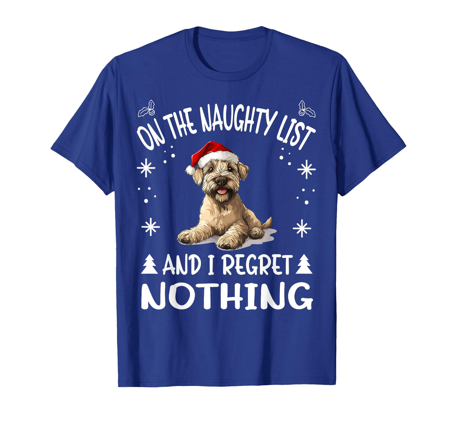 Cute Soft Coated Wheaten Terrier Dog Christmas On The T-Shirt