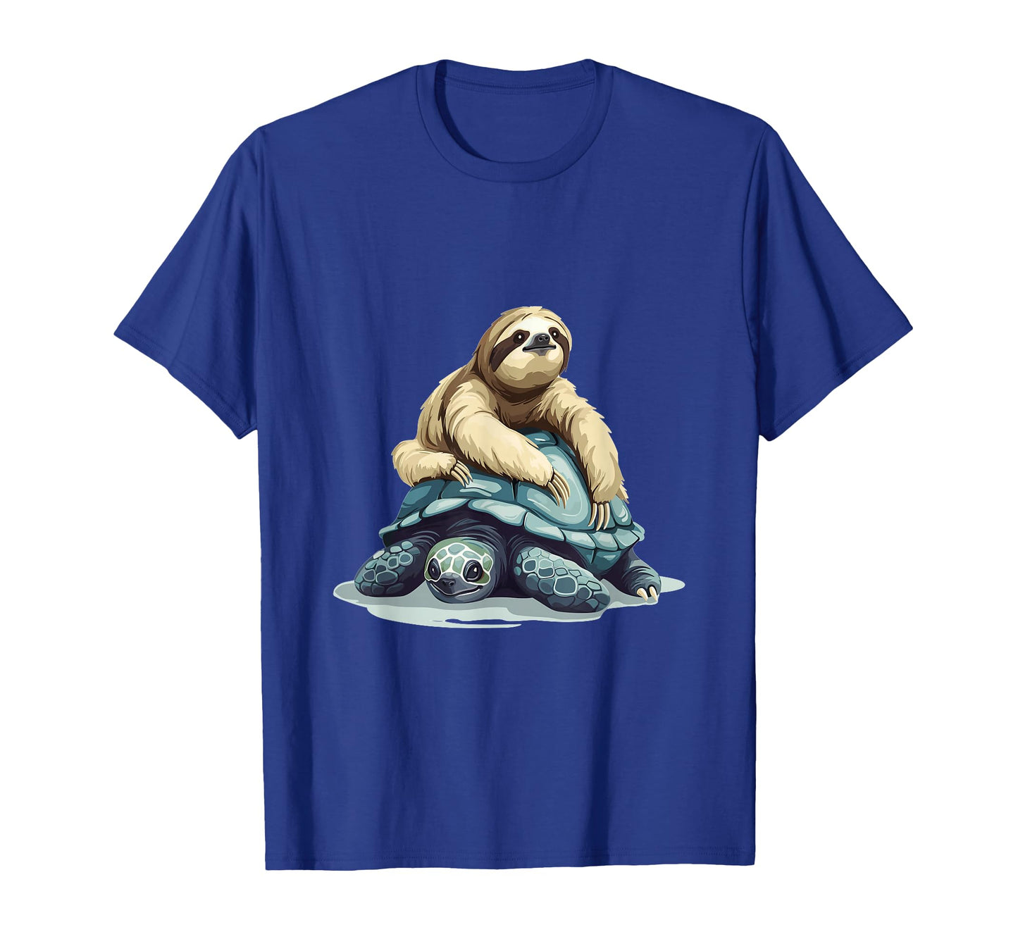 Funny sloth riding on a turtle Graphic T-Shirt