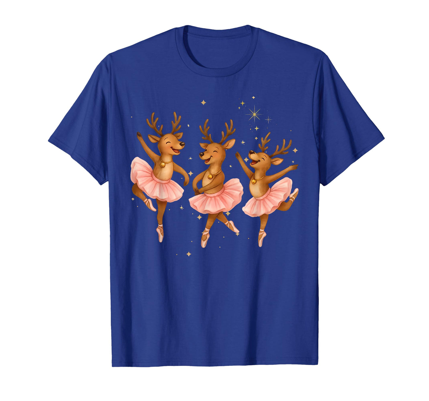 Reindeer Dancing Ballet Ballerinas Christmas Dancer Teacher T-Shirt