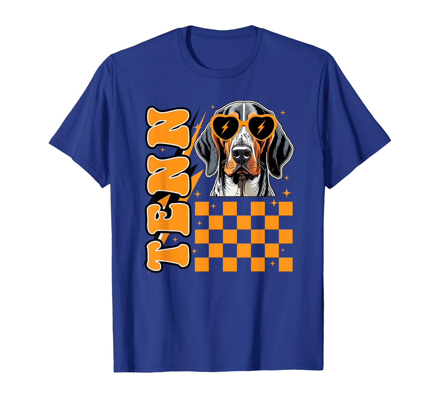 Tennessee Orange White Hound Dog Vintage, TN Orange Blooded T-Shirt