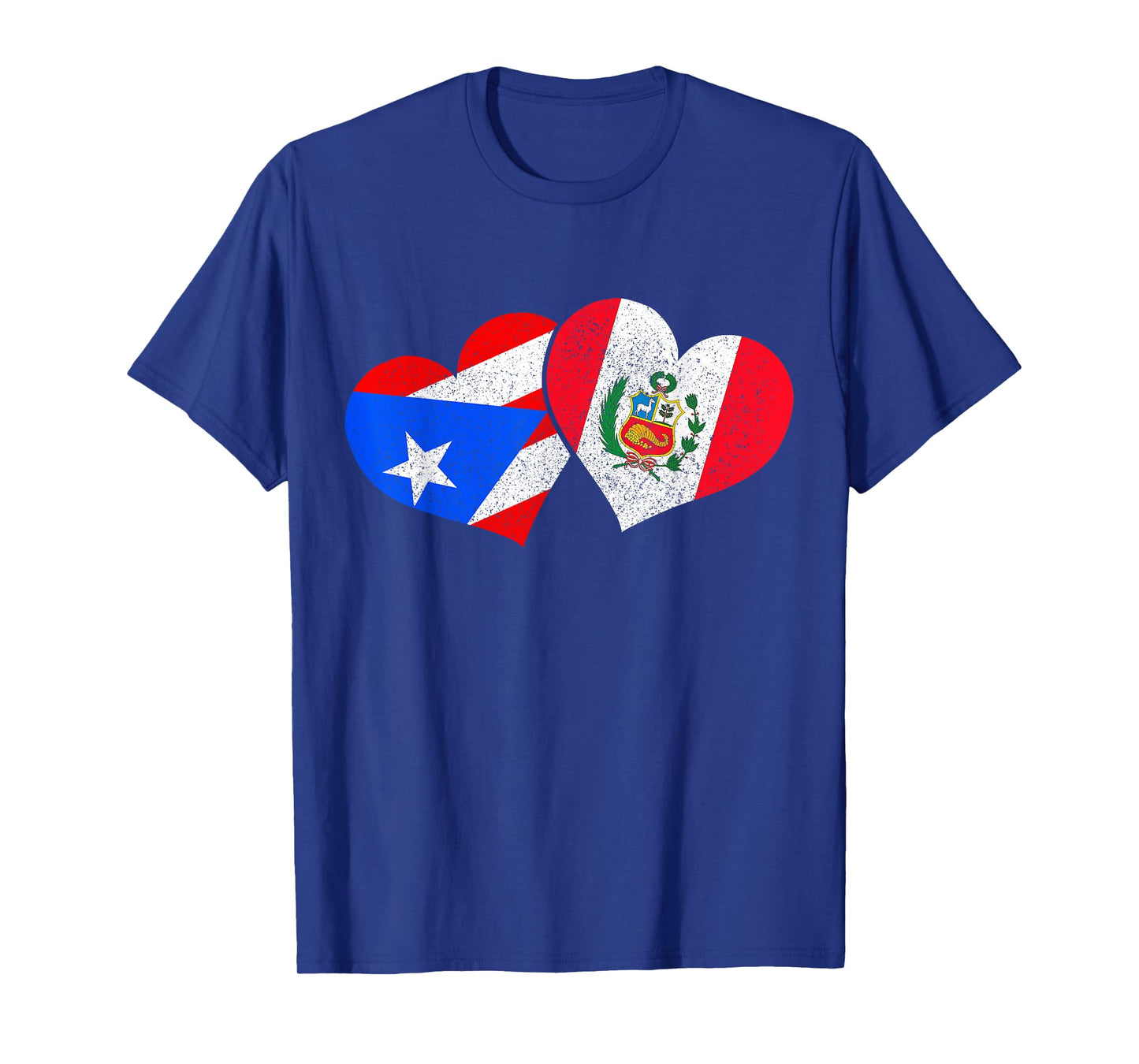 Puerto Rico & Peru Pride Heritage Puerto Rican Peru Flag T-Shirt