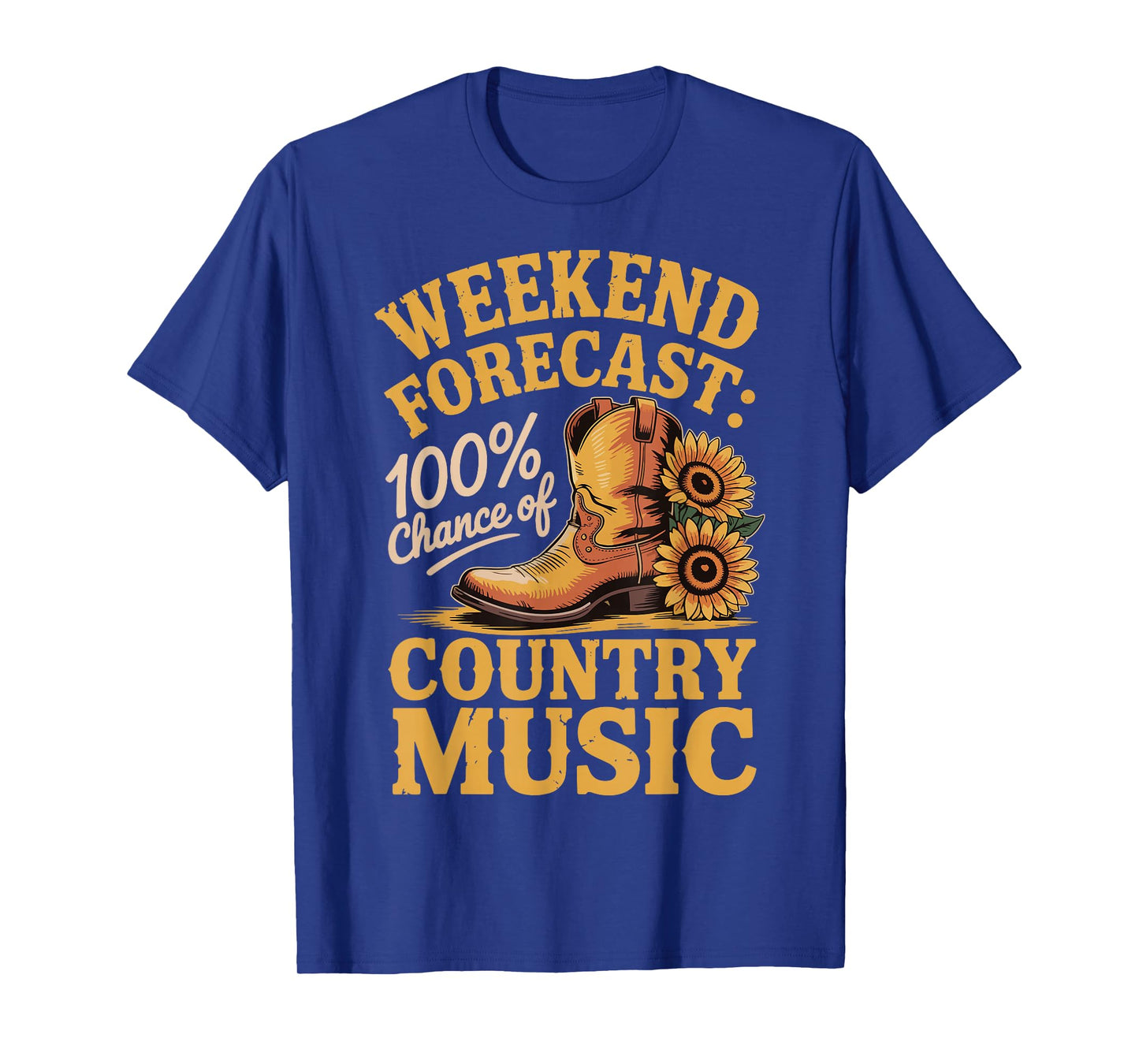 Weekend Forecast 100% Chance of Country Music T-Shirt