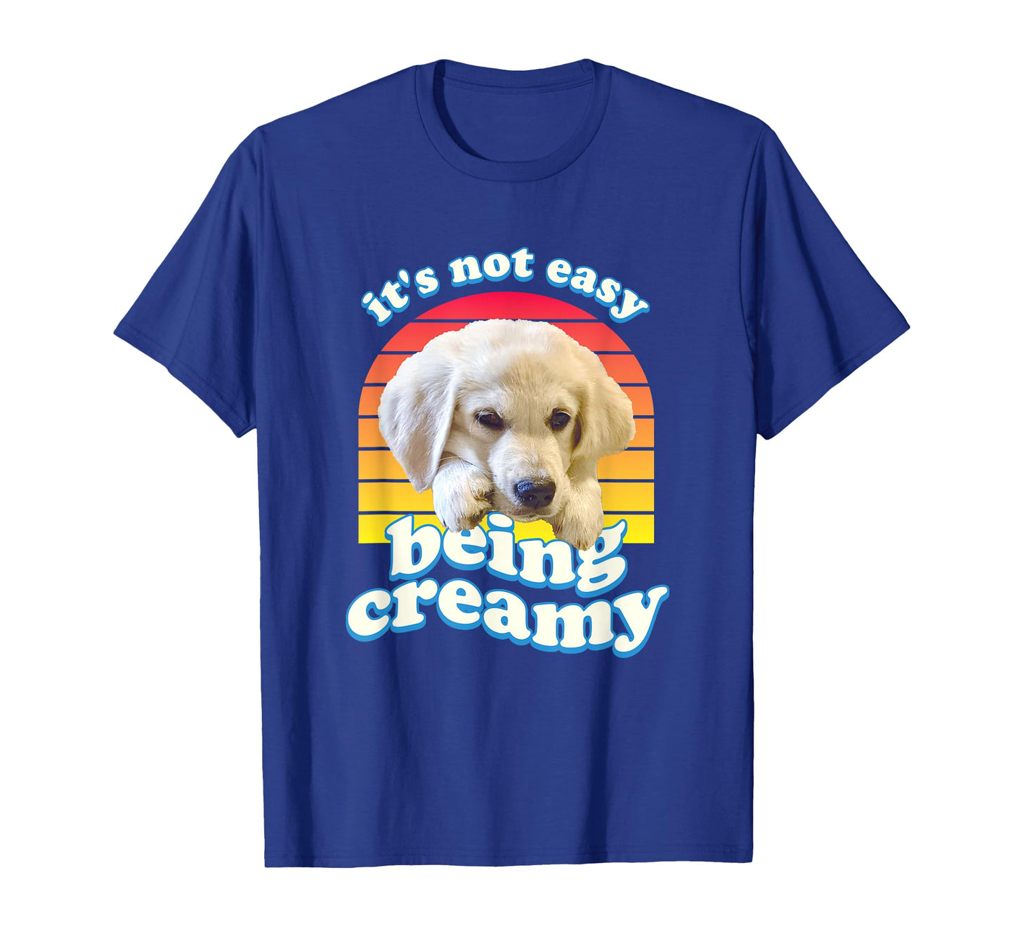 English Cream Golden Retriever Funny ECGR Puppy Vintage 80's T-Shirt