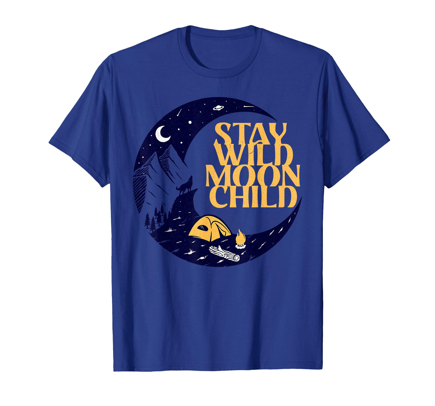 Vintage Retro Stay Wild Moon Child Boho Peace Hippie Gift T-Shirt