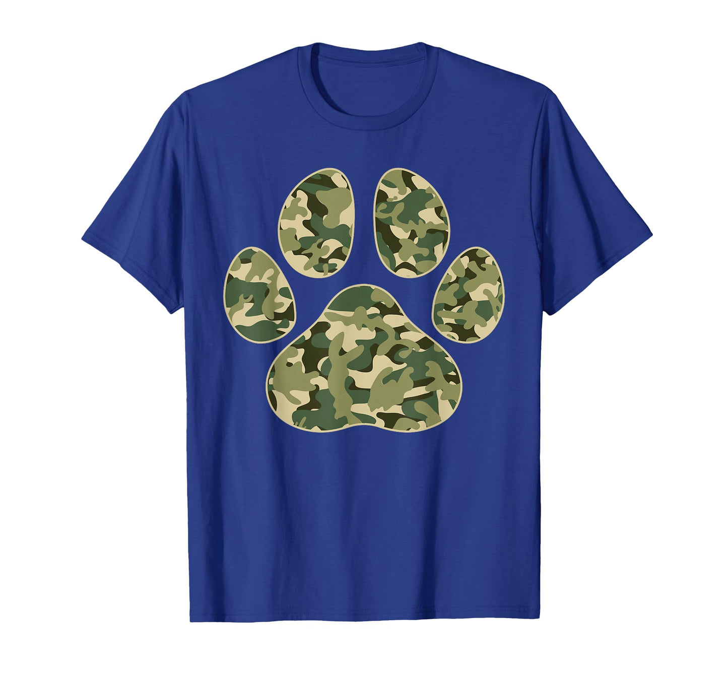 Cute Camo Paw Print Pet Owner Camouflage Paw Print Dog Lover T-Shirt