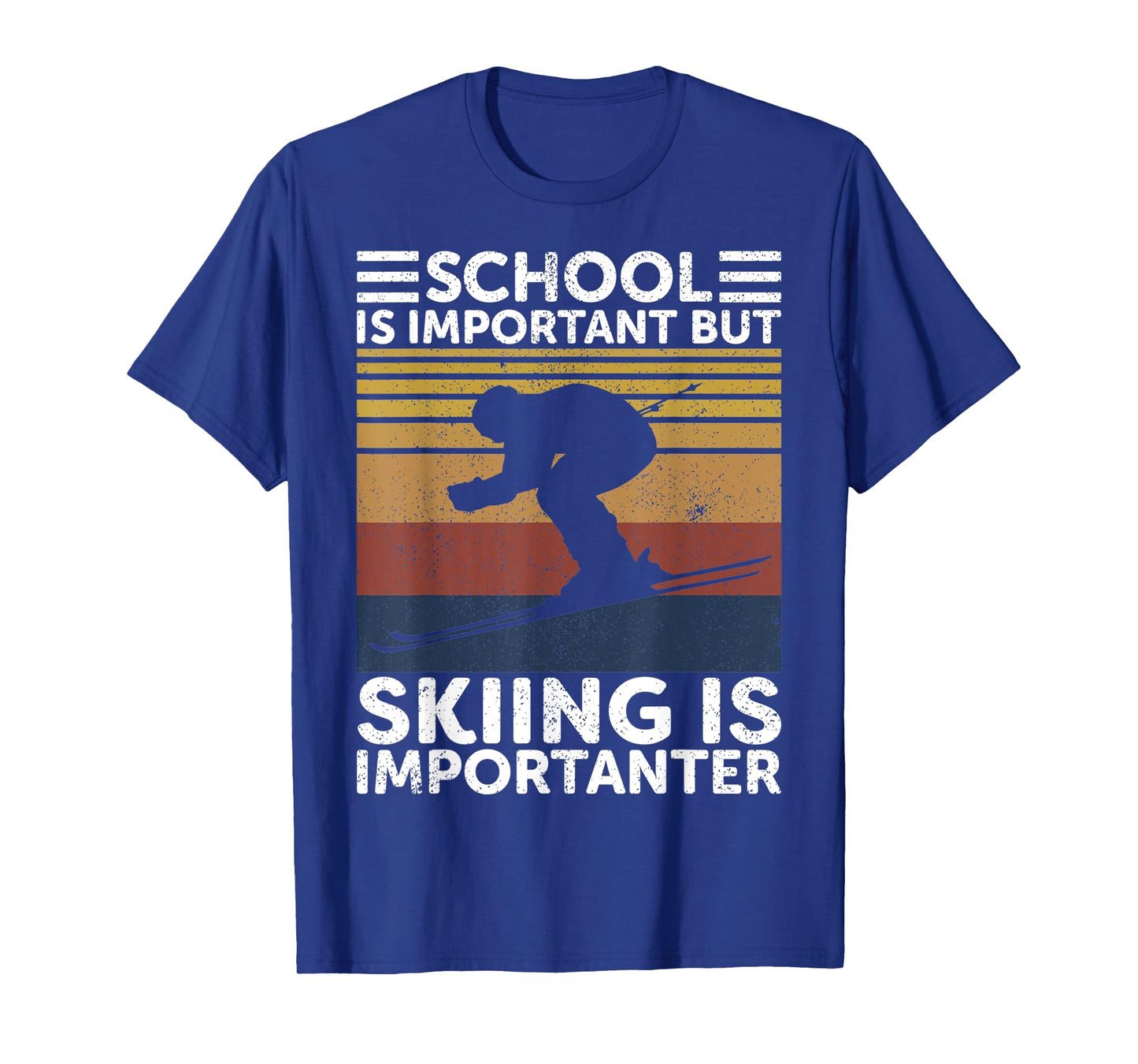 School Is Important But Skiing Is Importanter Ski Funny Gift T-Shirt