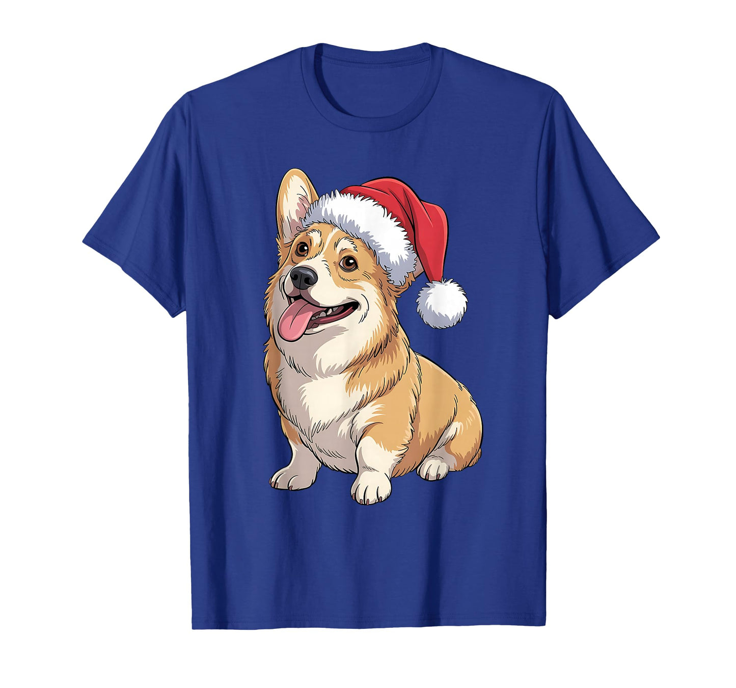 Corgi Dog Christmas Santa Hat Pet Dog Lovers Funny T-Shirt