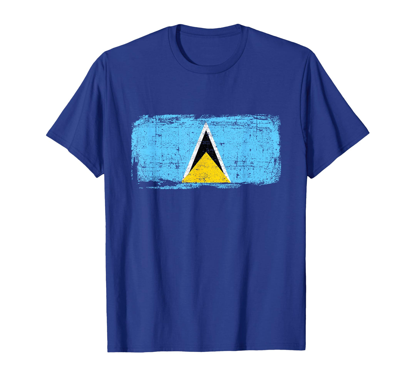 Saint Lucia Flag Pride Gift Distressed Vintage Style T-Shirt