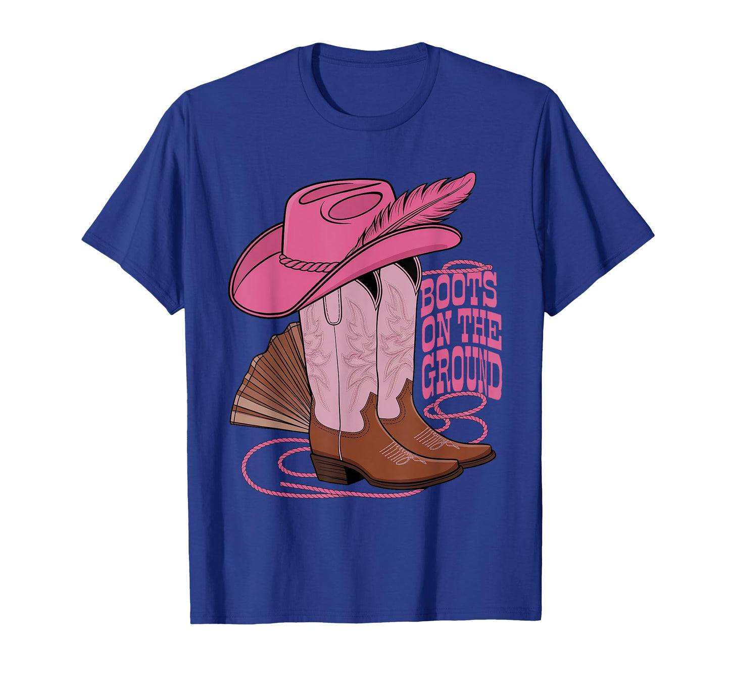 Funny Boots On The Ground Cowboy Boots Western Country Music T-Shirt