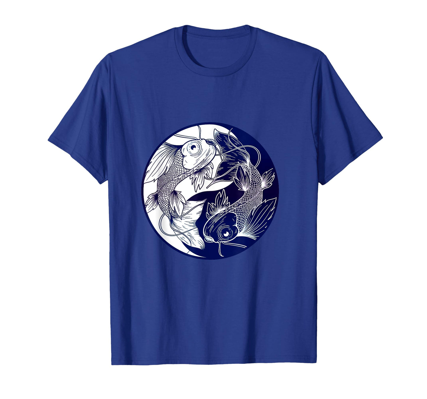 Koi Opposite Yin Yang Asian Carp Flower Japanese Koi Carp T-Shirt