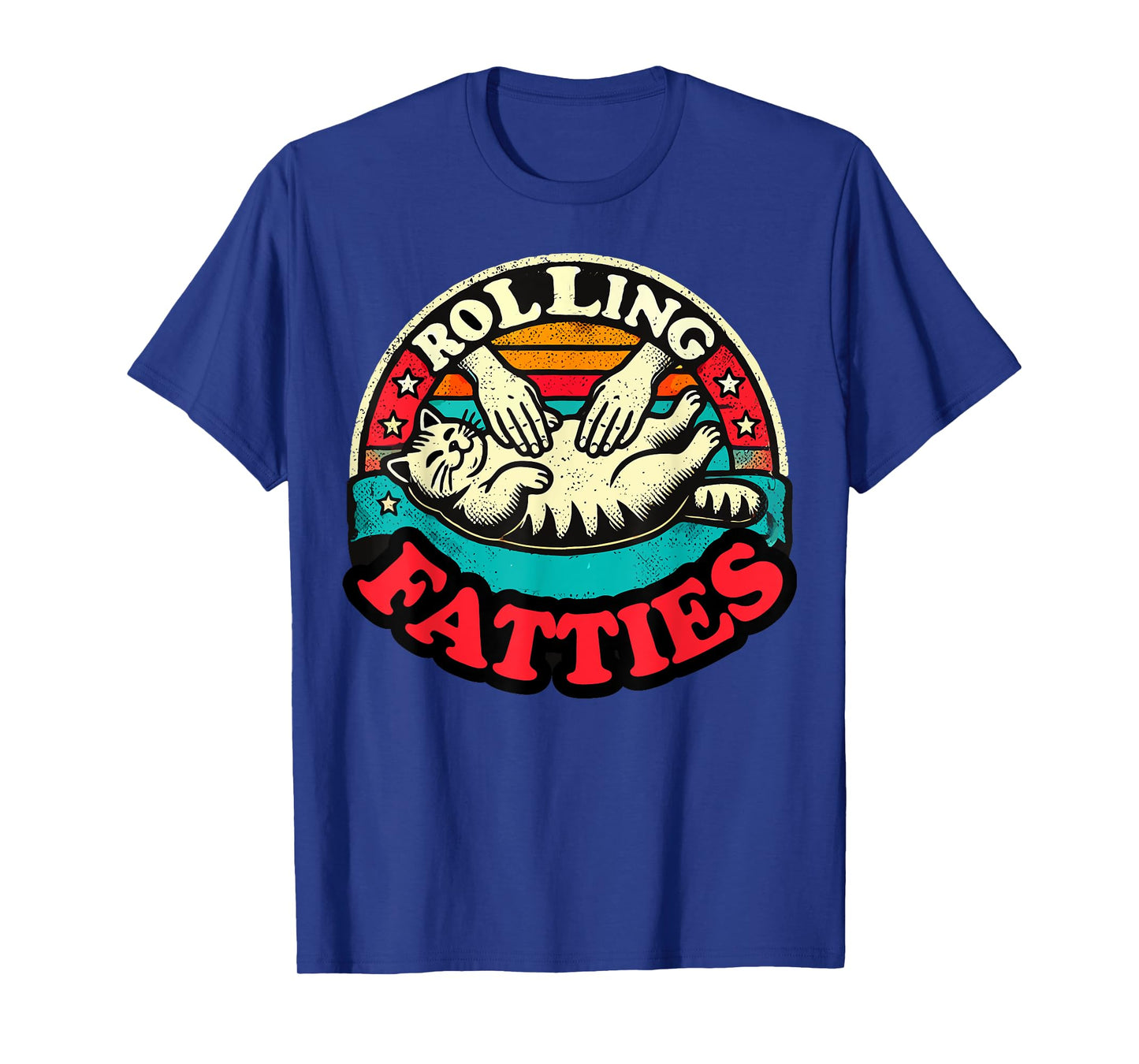 Funny Fat Kitten Cat Rolling Fatties Cute Kitty Owner Women T-Shirt
