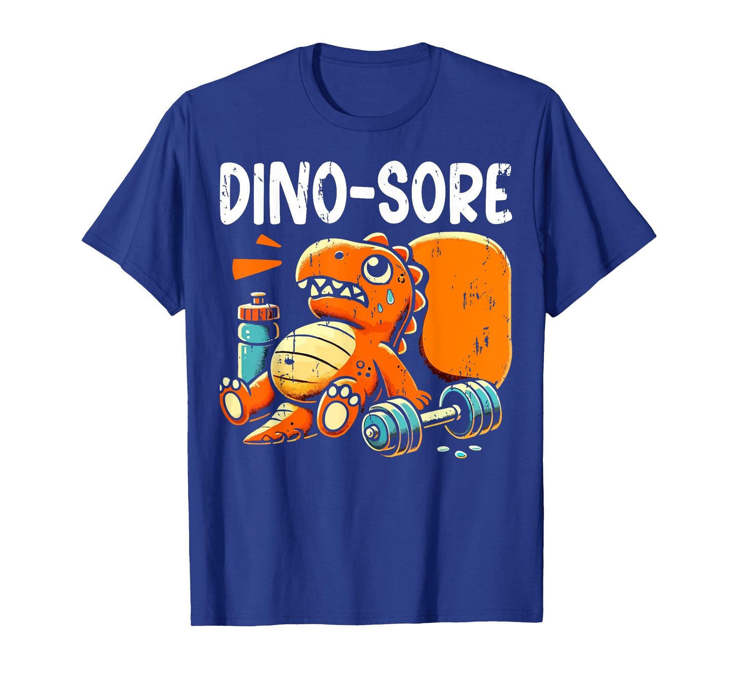 Dino Sore Exercise Funny Graphic Workout Gym Men Women T-Shirt