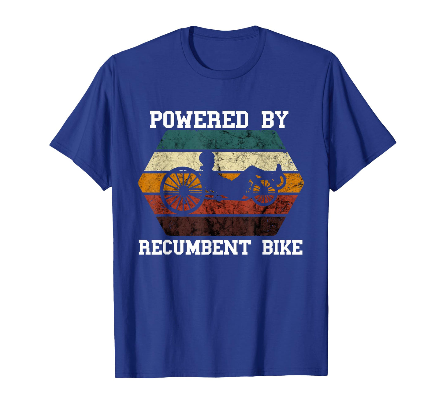 Retro Recumbent Bike Powered By Recumbent Trike Cyclist T-Shirt