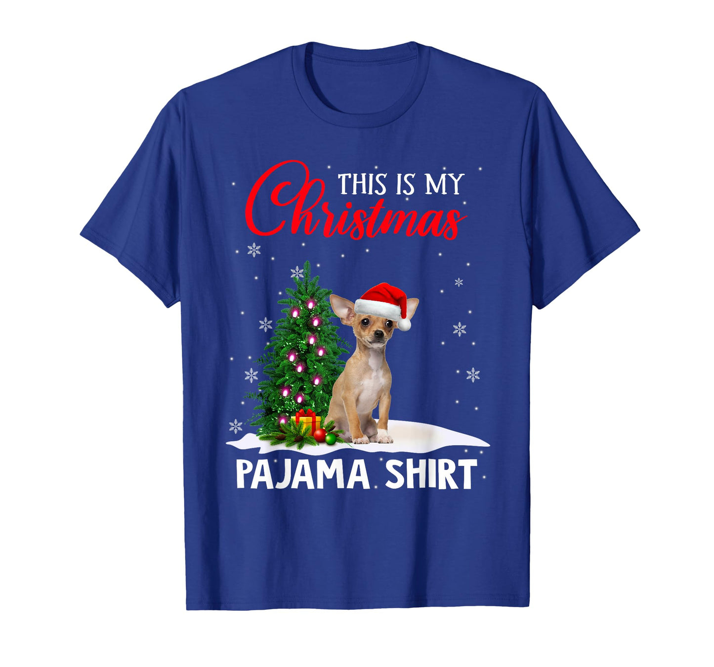 This Is My Christmas Pajama Shirt Chihuahua Christmas Dog T-Shirt
