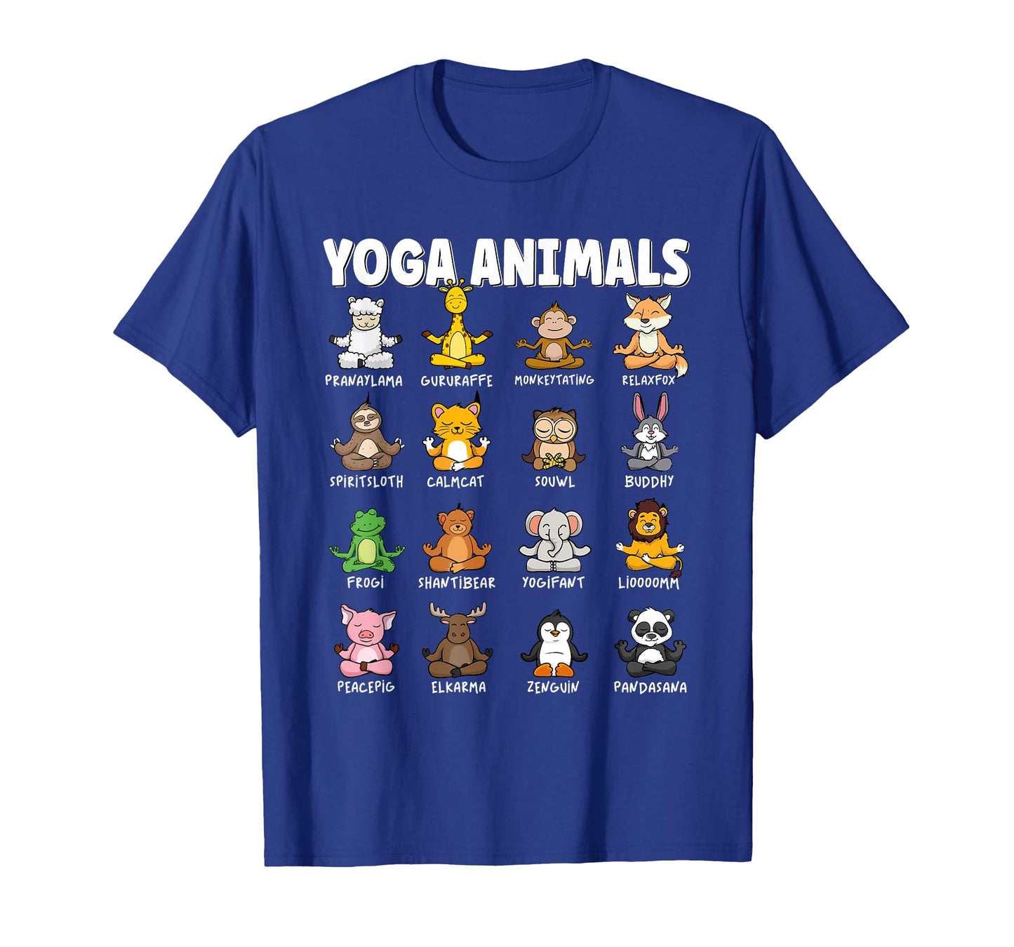 Funny Cute Animals in Different Yoga Positions | Yoga Animal T-Shirt