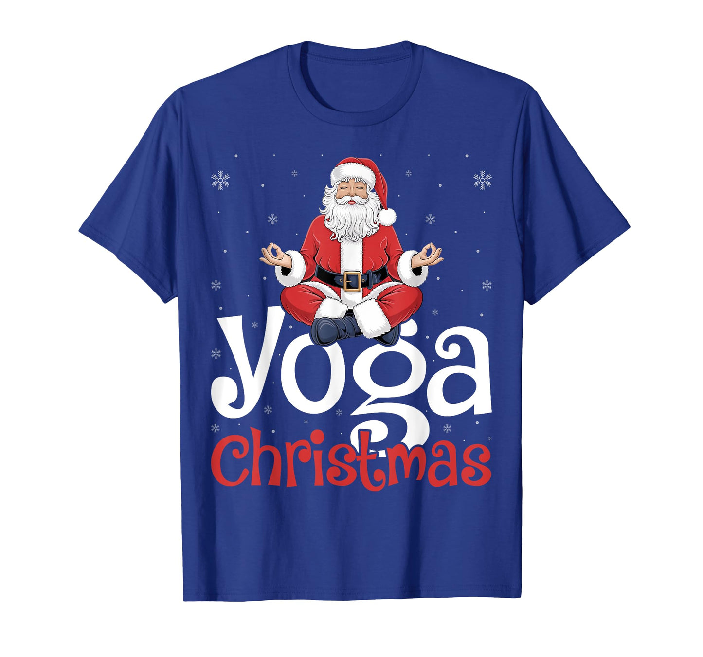 Yoga Christmas Santa Meditation Xmas Winter Holiday T-Shirt