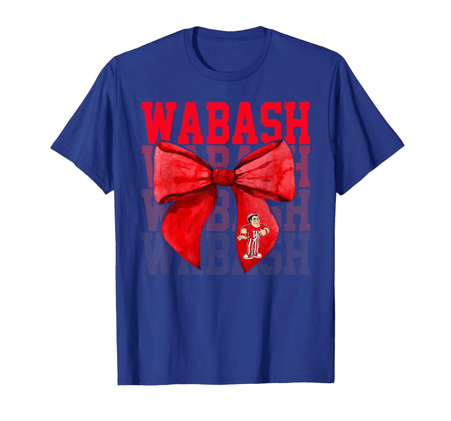 Wabash College Bow Vintage Athletics Girls Women T-Shirt