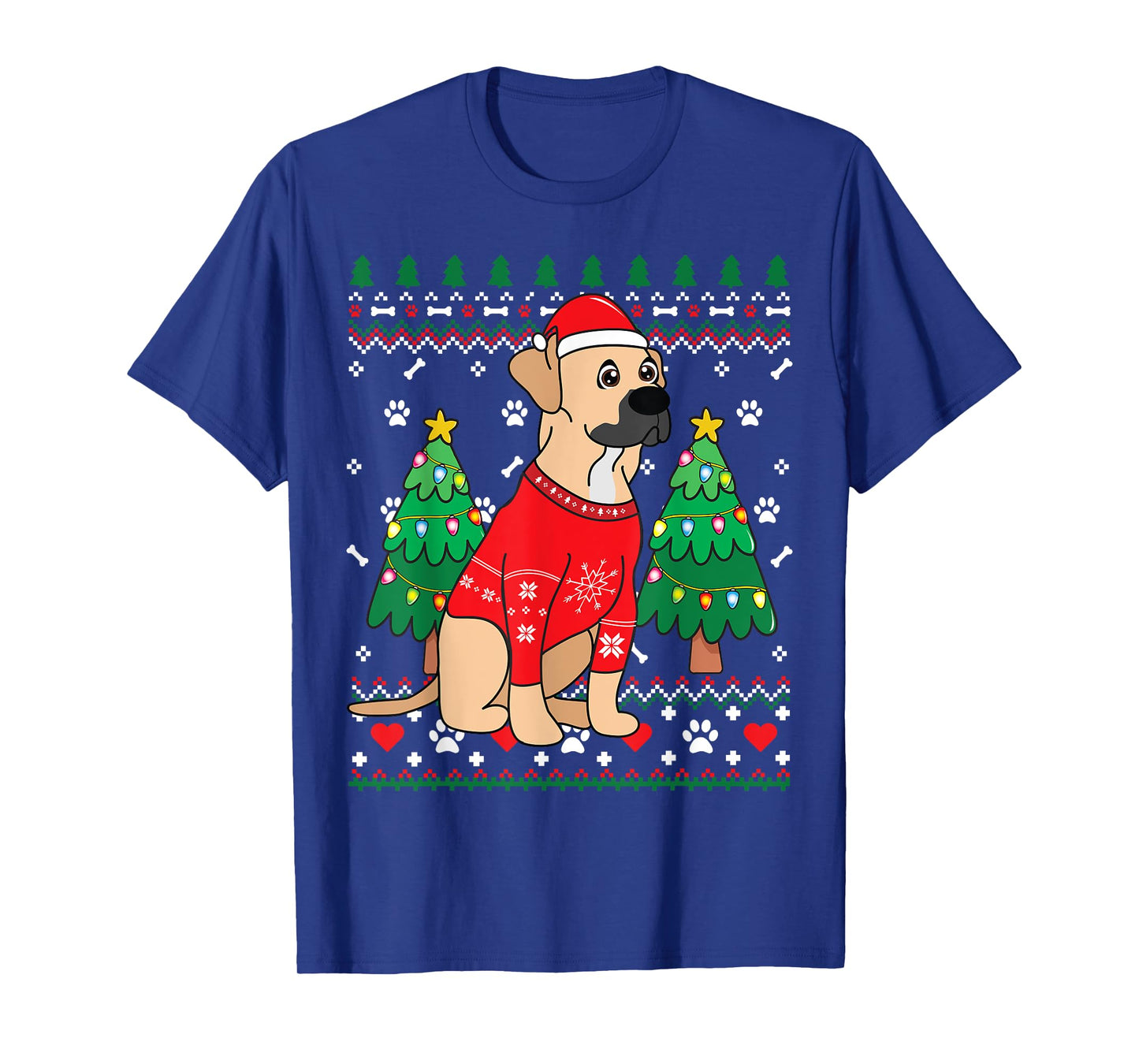 Black Mouth Cur Christmas Ornament Tree Mom Dad Gift T-Shirt