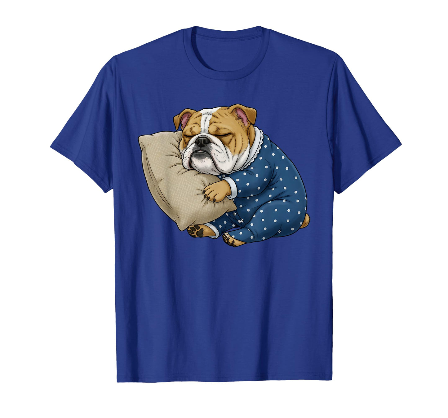 Funny Sleepy English Bulldog Pug Pet Dog Animal Nightgown T-Shirt