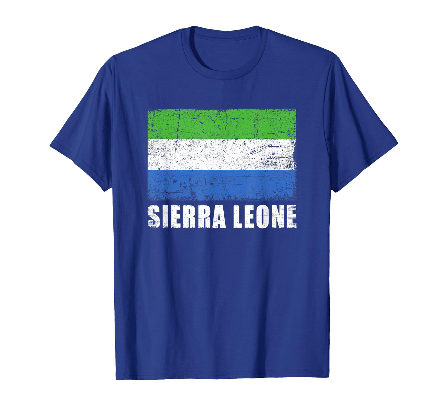Sierra Leone Flag Design Grunge Country Flag Sierra Leone T-Shirt
