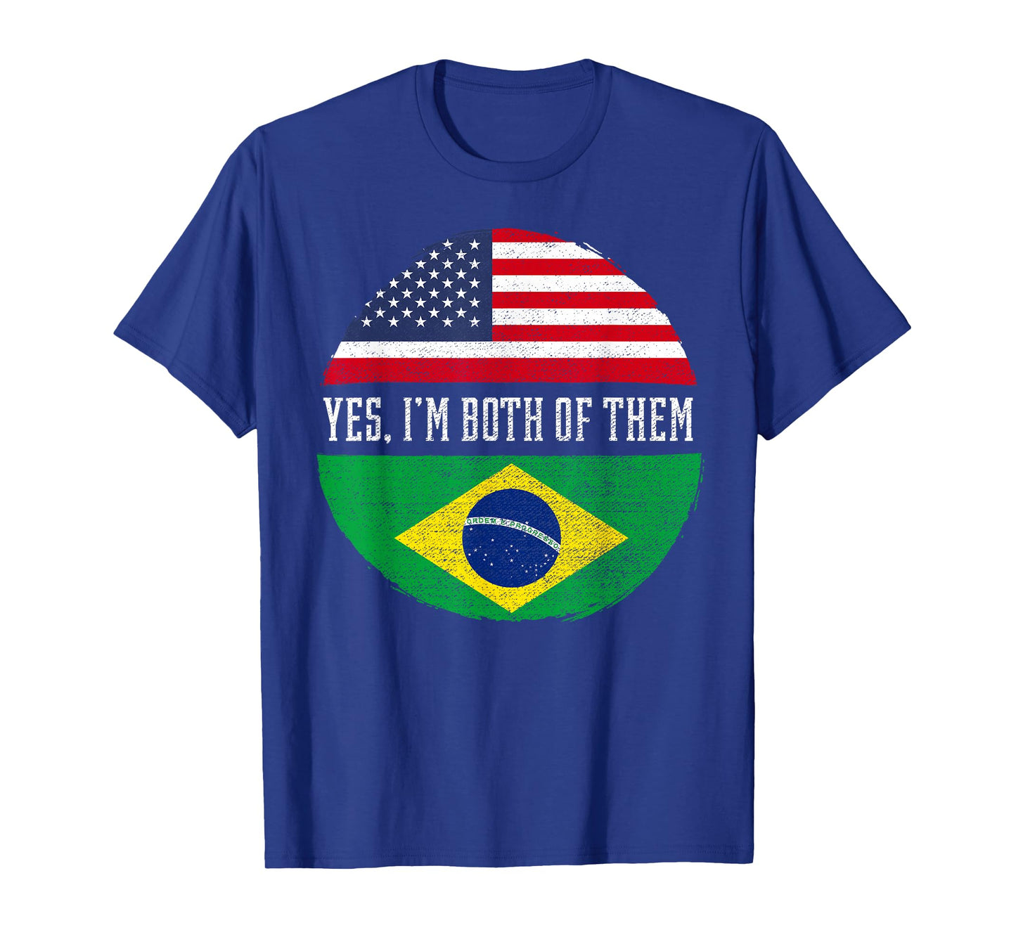 Half American Half Brazilian USA Flag Brazil Heritage DNA T-Shirt