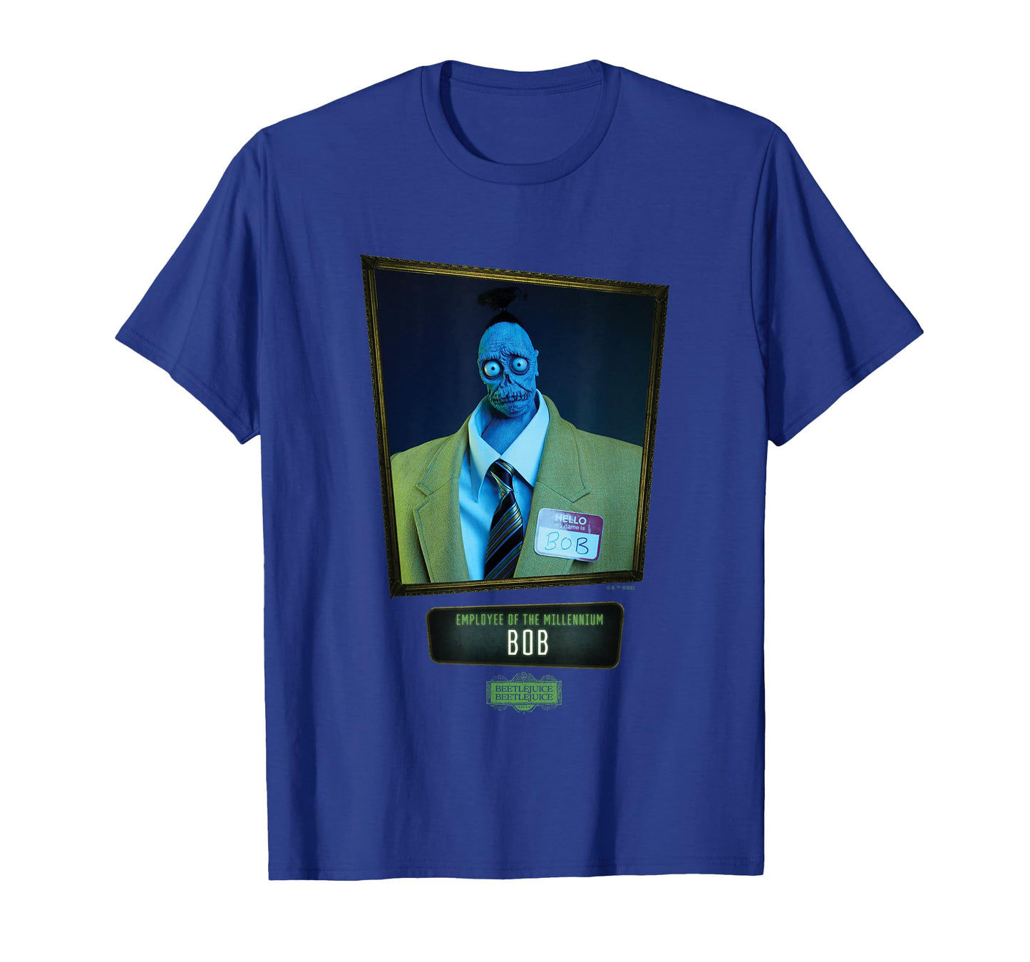 Beetlejuice Beetlejuice Employee Of The Millennium Bob T-Shirt, Small, Black