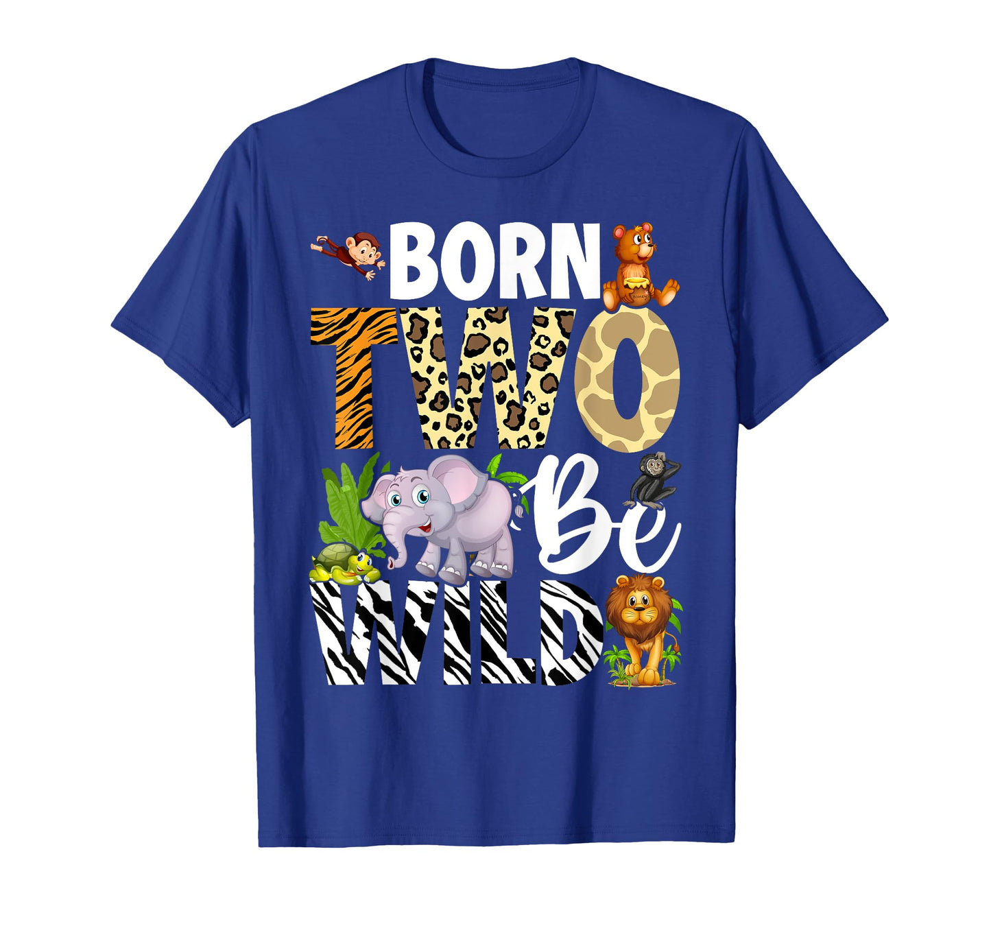Born Two Be Wild Safari Child 2nd Birthday 2 Year Old T-Shirt