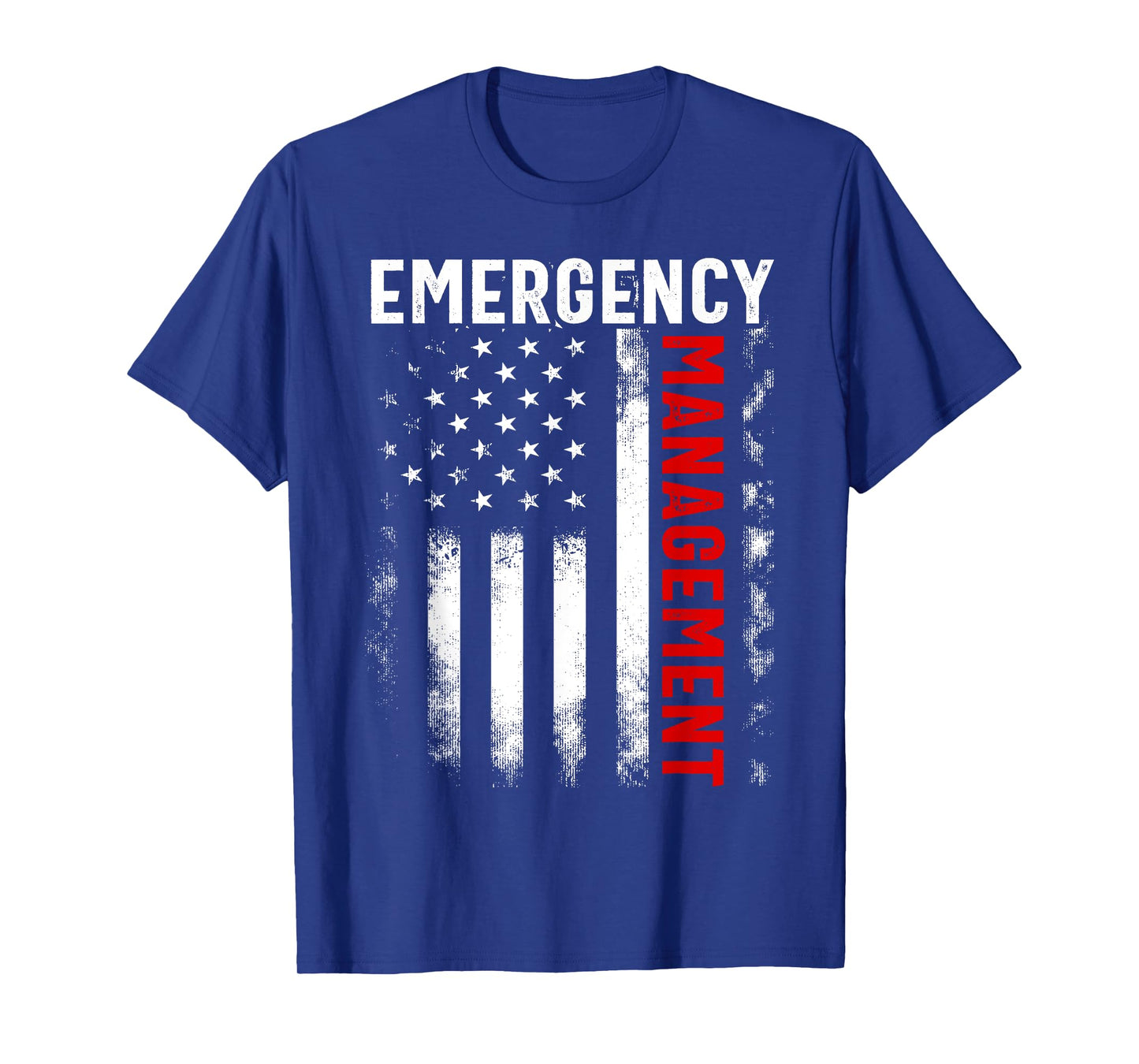 Funny Job Title Worker American Flag Emergency Management T-Shirt