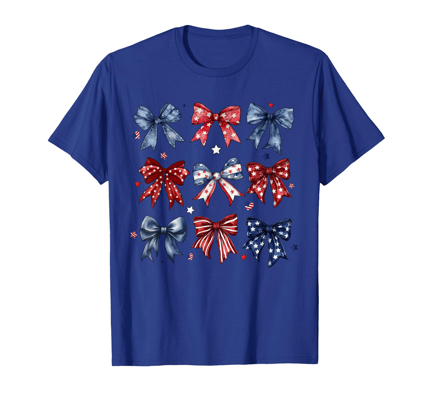 Happy 4th Of July Patriotic Coquette Bows Toddler Girl Women T-Shirt