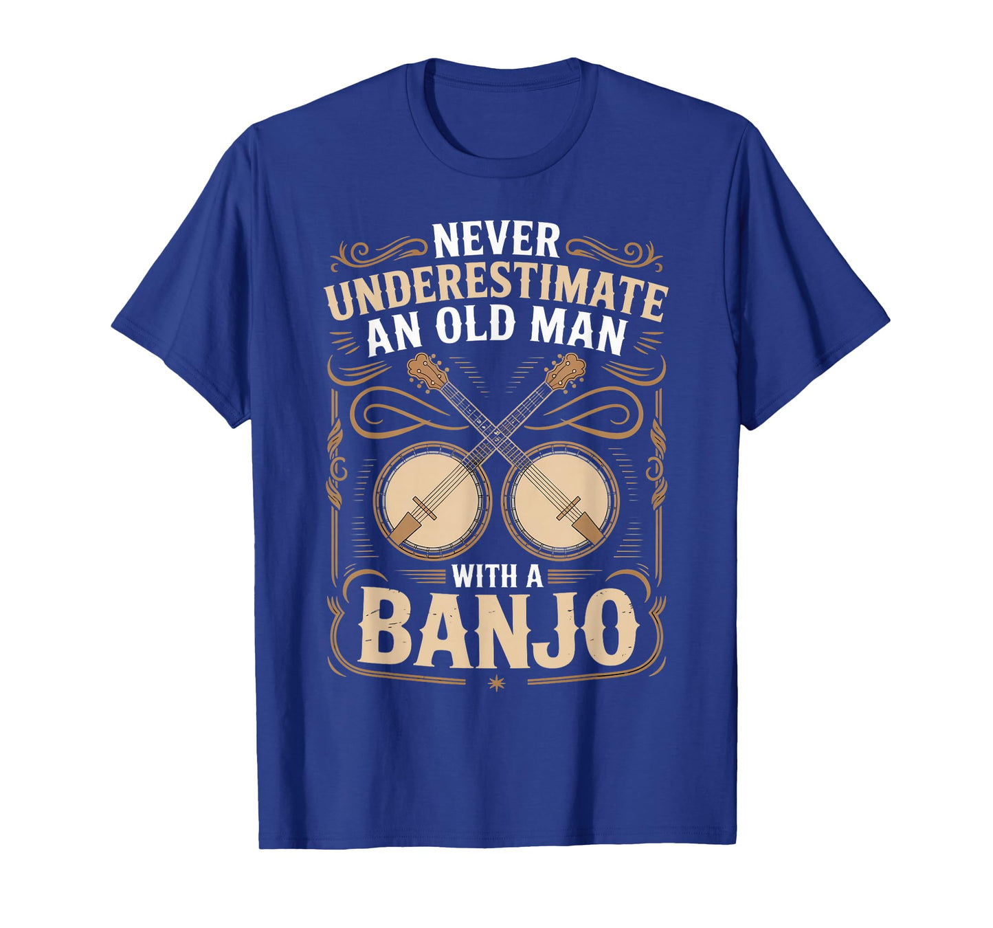 Old Man with A Banjo Bluegrass Musician Country Music Banjo T-Shirt