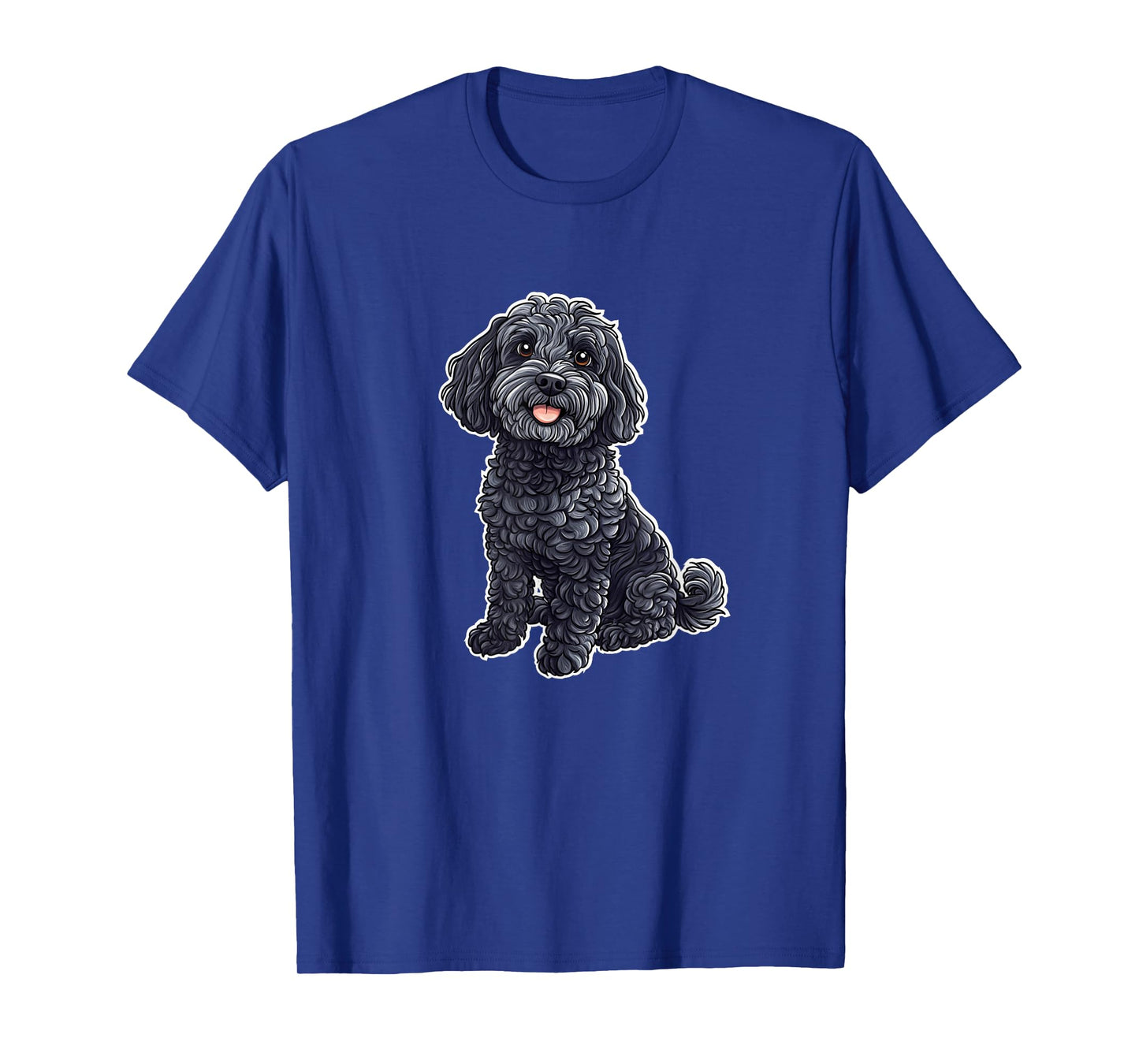 Cute Cartoon Illustration Black Cockapoo Lover T-Shirt