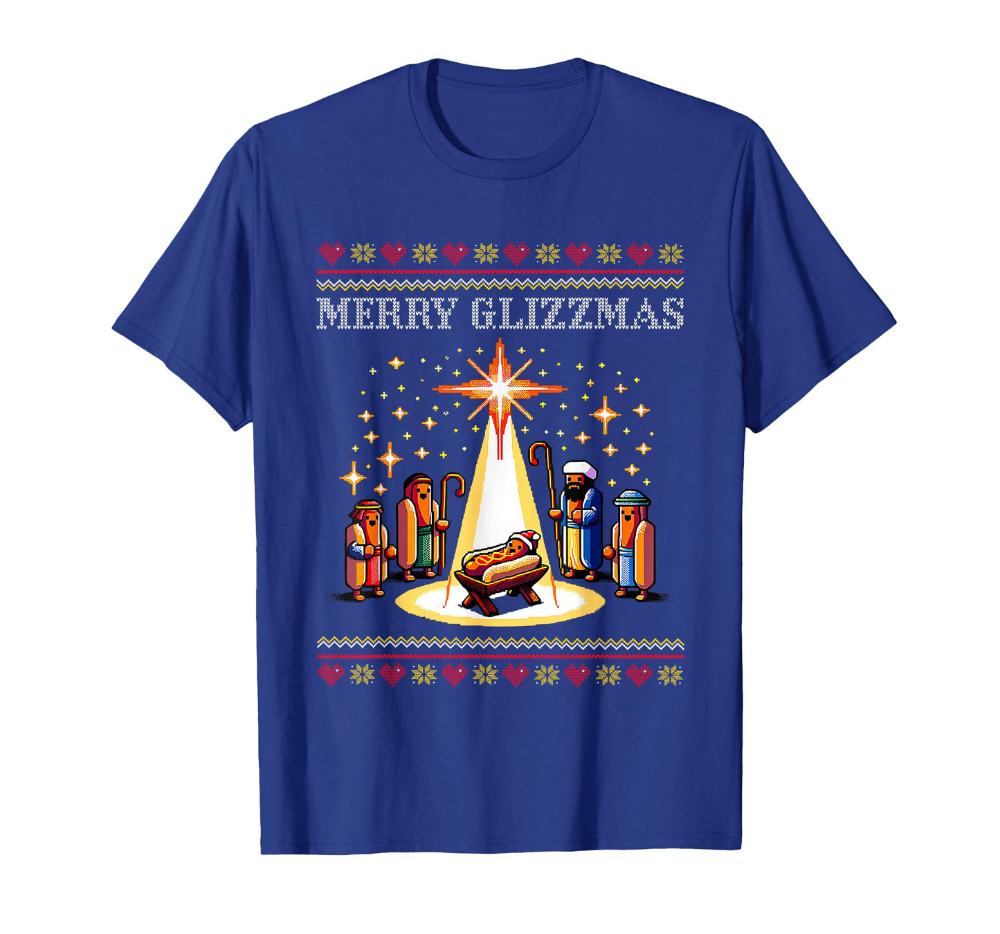 Merry Glizzmas Tacky Funny Merry Christmas Hot Dogs Xmas T-Shirt