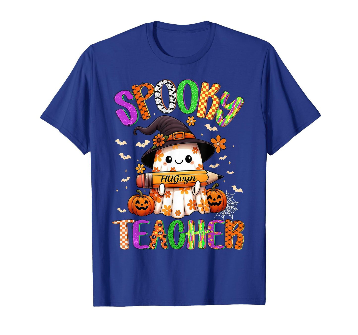 HUGvyn Halloween: Preppy Spooky Teacher Ghost Trick Or Teach T-Shirt