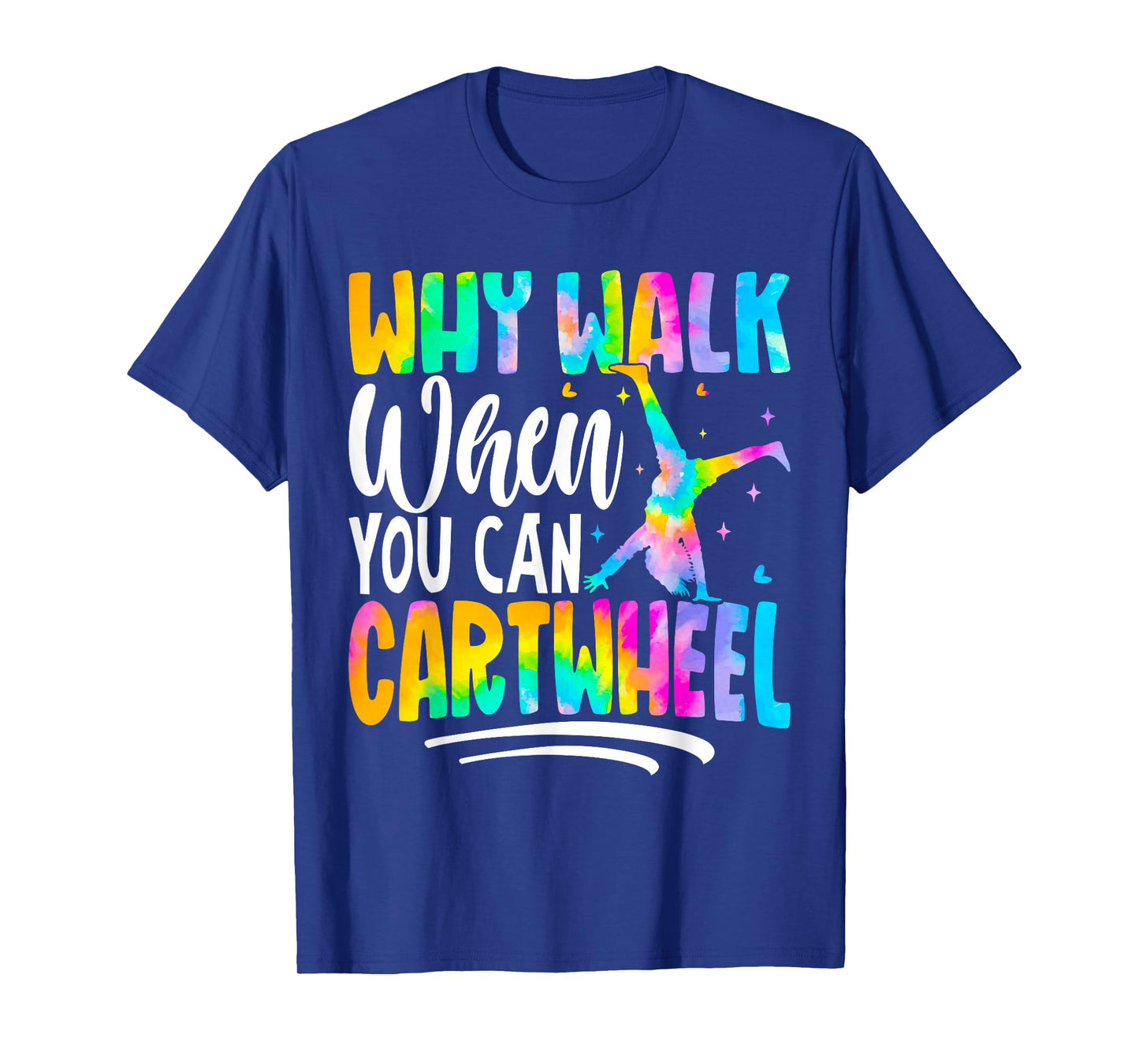 Cartwheel Gymnast Girl Tie Dye Gymnastic Girl Tumbling T-Shirt