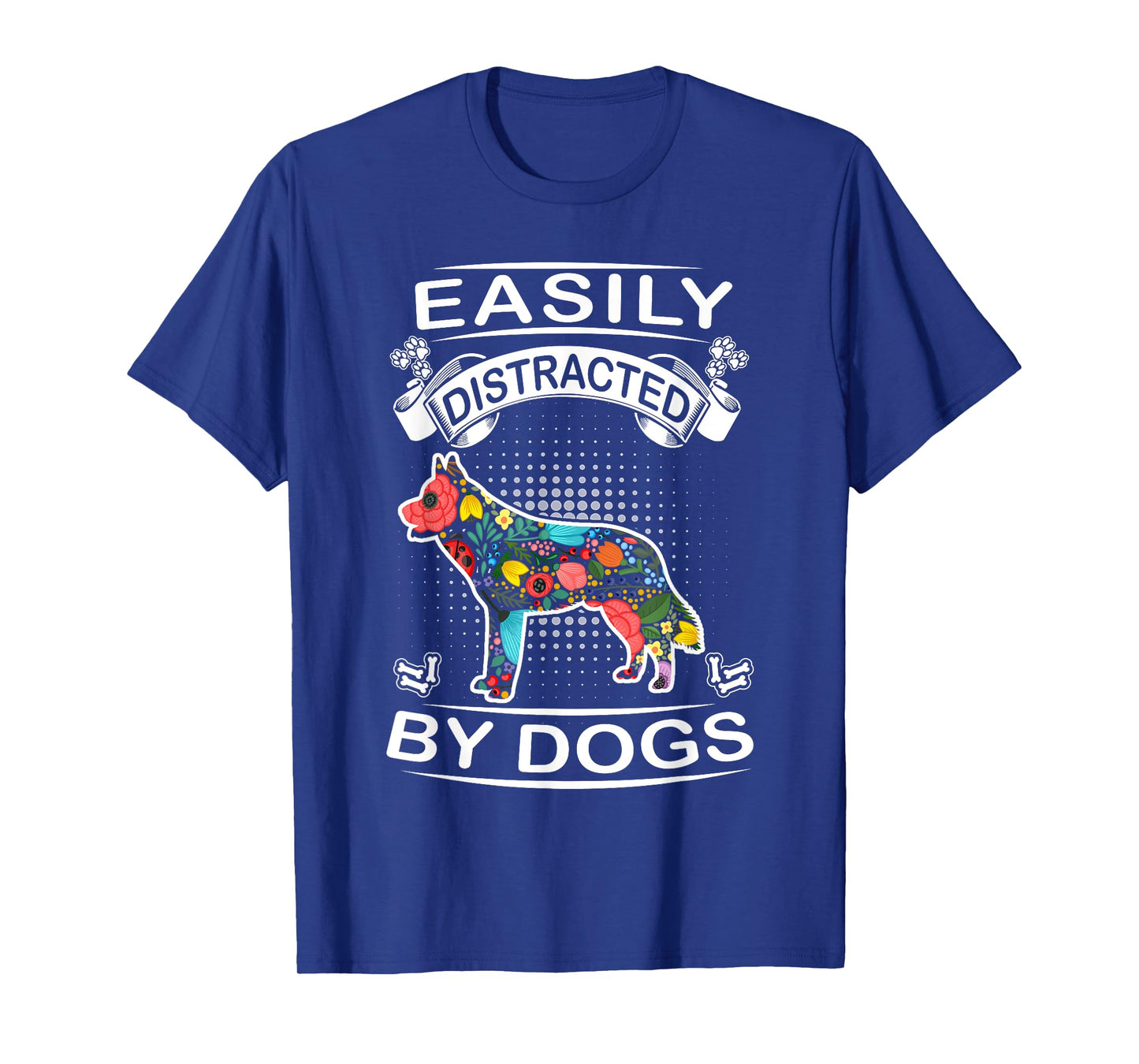 Easily Distracted By Dogs Siberian Husky Dog Lovers Puppy T-Shirt